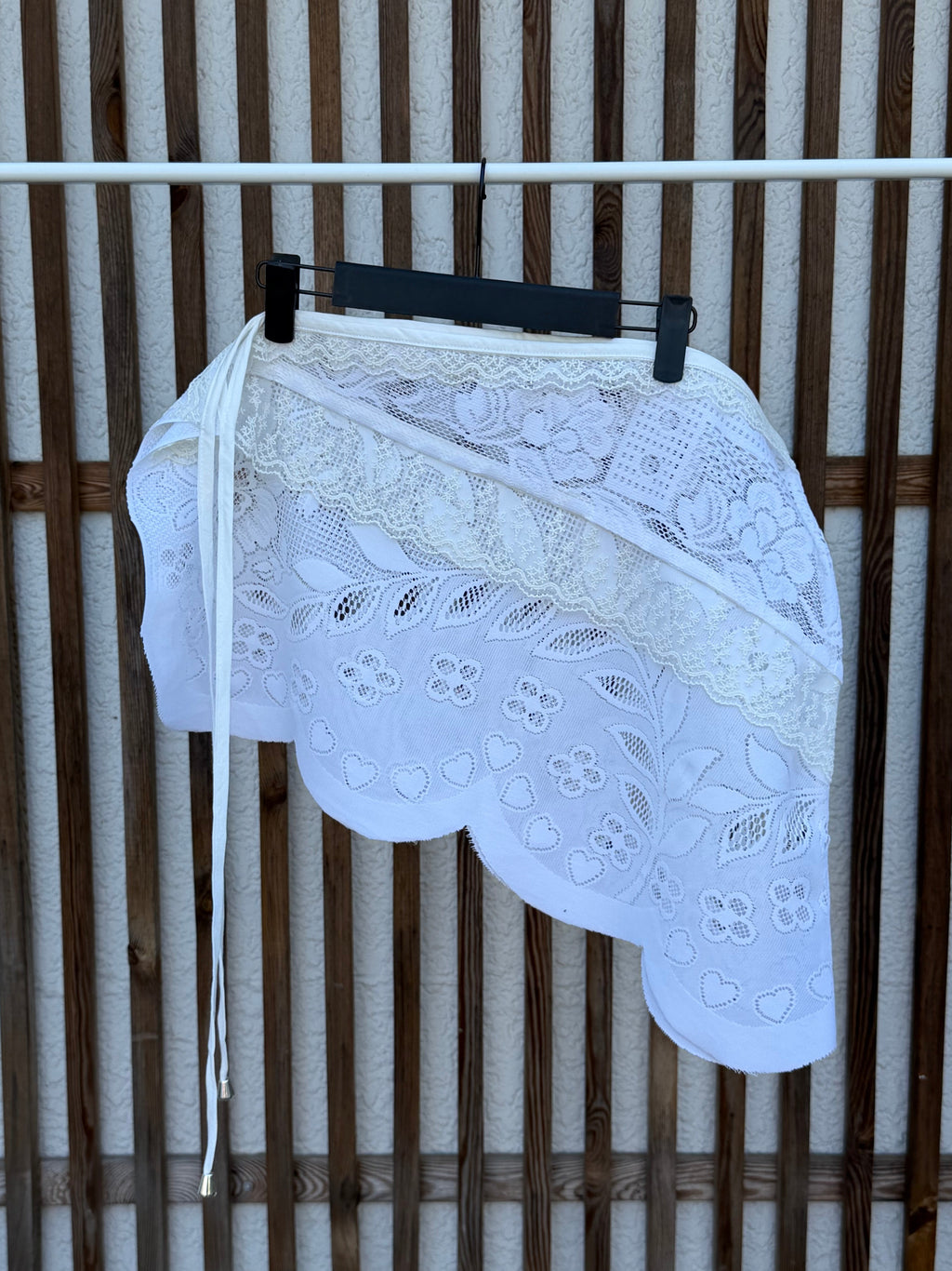 JUPE NOUÉE DENTELLE MIDI 007