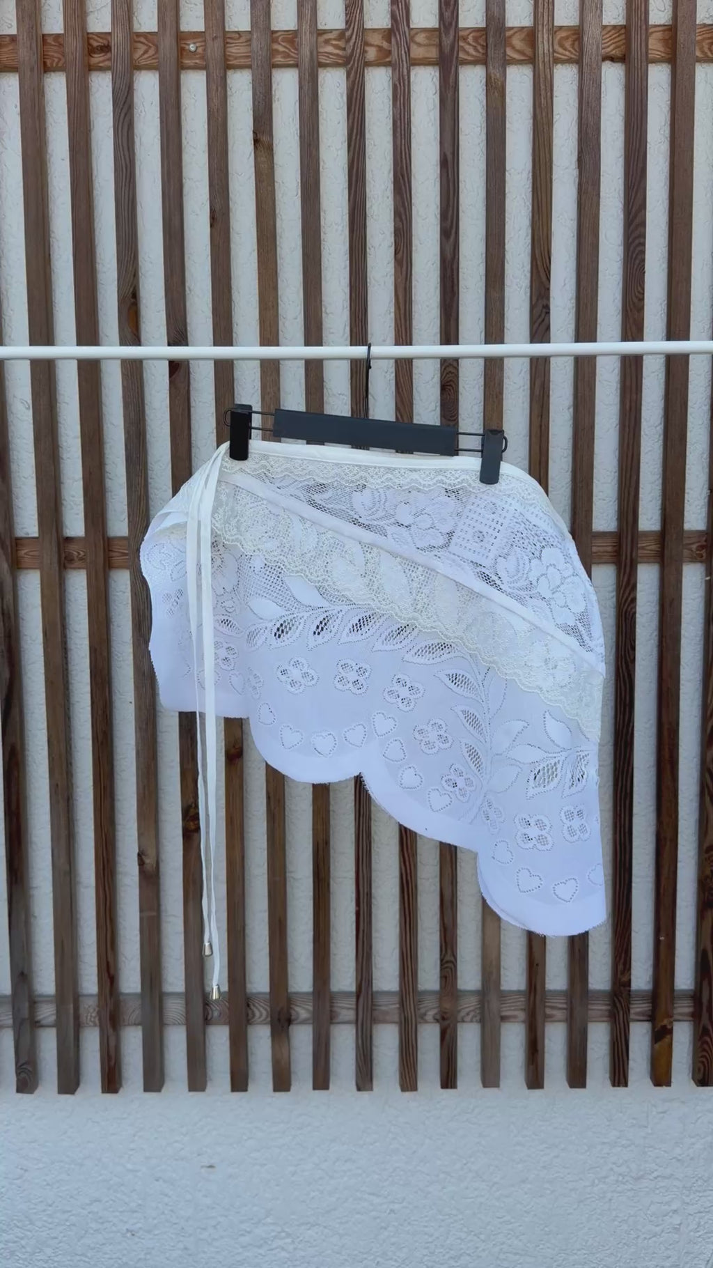 JUPE NOUÉE DENTELLE MIDI 007