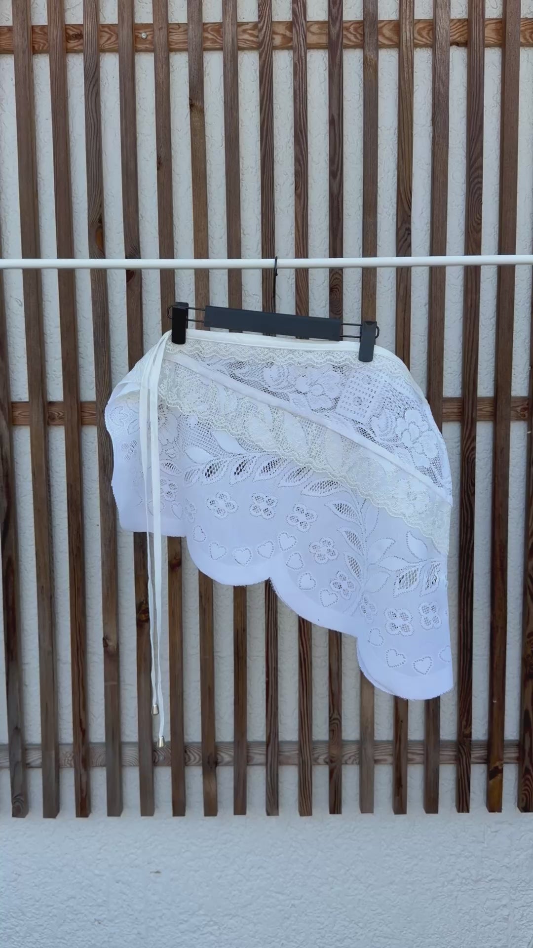 JUPE NOUÉE DENTELLE MIDI 007