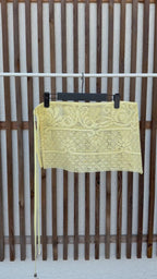 JUPE NOUÉE DENTELLE MICRO JAUNE